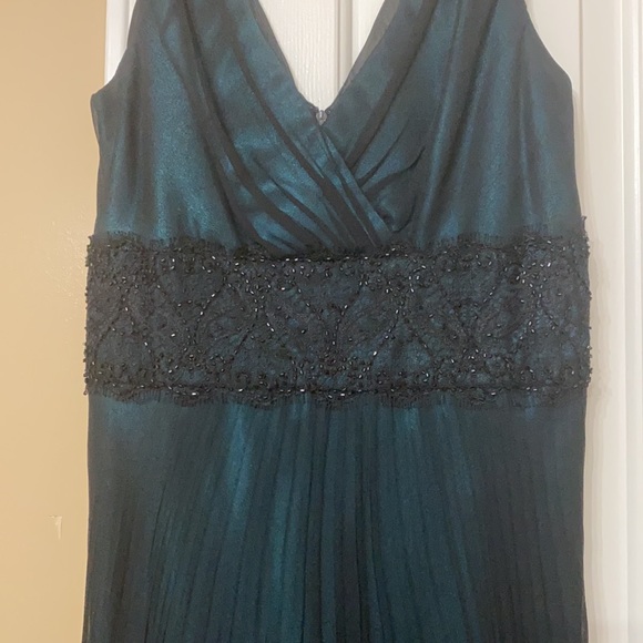 Jones New York Dress Turquoise with black overlay (Size 6) - Picture 2 of 4